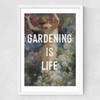 Gardening Is Life Medium White Frame