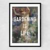 Gardening Is Life Narrow Black Frame