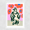 Poppy Pot Narrow White Frame