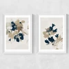 Summer View Twin Set by Dan Hobday Framed Art Print Medium White Frame