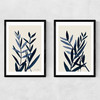 Blue Plant Twin Set Narrow Black Frame