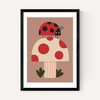 Ladybird And Mushroom