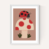 Ladybird And Mushroom