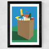 Weekly Grocery Haul Wide Black Frame