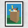Weekly Grocery Haul Medium Black Frame