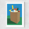 Weekly Grocery Haul Medium White Frame