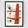 Two Little Birds Medium Black Frame