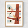 Two Little Birds Medium Oak Frame