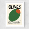 Olives Medium White Frame