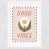 Good Vibes Daisy Wide White Frame