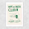 Wine Cheese Unframed Print