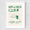 Wine Cheese Medium White Frame