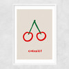 Cherries by SimplyExtraJordanary Narrow White Frame