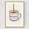 Smell Coffee Medium Oak Frame