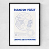 Beans On Toast Narrow Black Frame