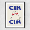 Cin Cin by Stephanie Cardona Narrow Black Frame