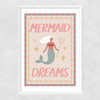 Mermaid Dreams Narrow White Frame