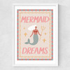 Mermaid Dreams Medium White Frame