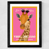 Zoo Giraffe Wide Black Frame