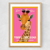 Zoo Giraffe Medium Oak Frame