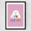 Good Vibes Cat Medium Black Frame