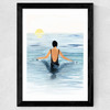 Swimmer Wide Black Frame