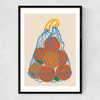 Oranges In a Net Bag Narrow Black Frame