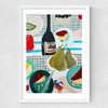 Long Summer Lunch Medium White Frame