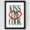 Kiss The Cook Wide Black Frame