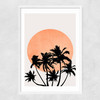 Miami Beach Peach Narrow White Frame