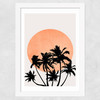 Miami Beach Peach Wide White Frame
