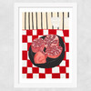 Pomegranate by Lucy Muss Wide White Frame