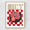 Pomegranate by Lucy Muss Narrow Oak Frame