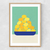 Sicily Lemons Narrow Oak Frame