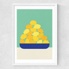 Sicily Lemons Medium White Frame