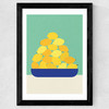 Sicily Lemons Wide Black Frame