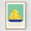 Sicily Lemons Medium Oak Frame