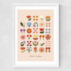 Flower Garden Soft Pink Medium White Frame