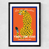 Zoo Cheetah Medium Black Frame