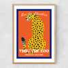 Zoo Cheetah Narrow Oak Frame