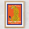 Zoo Cheetah Wide Oak Frame