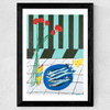 Striped Sardines Wide Black Frame
