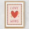 Love Wins Wide Oak Frame