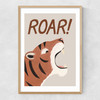 Roar Tiger Stone Narrow Oak Frame