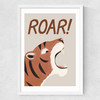 Roar Tiger Stone Medium White Frame