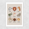 Animal Safari In Stone Unframed Print