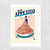 Buon Appettito Narrow White Frame
