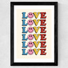 Love II Wide Black Frame
