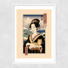 Ukiyo-e Lisa Narrow White Frame