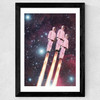 Pink Rockets Wide Black Frame